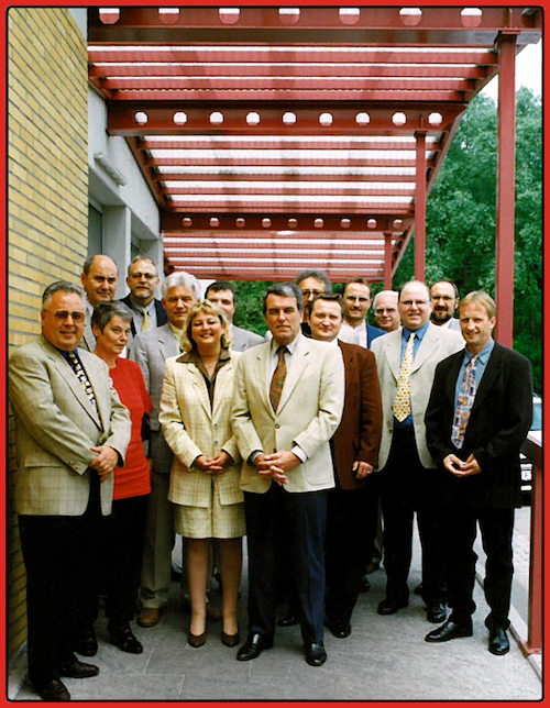 5.6.1997: Verabschiedung von Geschäftsführer Hans-Joachim Sauer durch den Vorstand der ZENTRAG und Geschäftsführer-Kollegen.